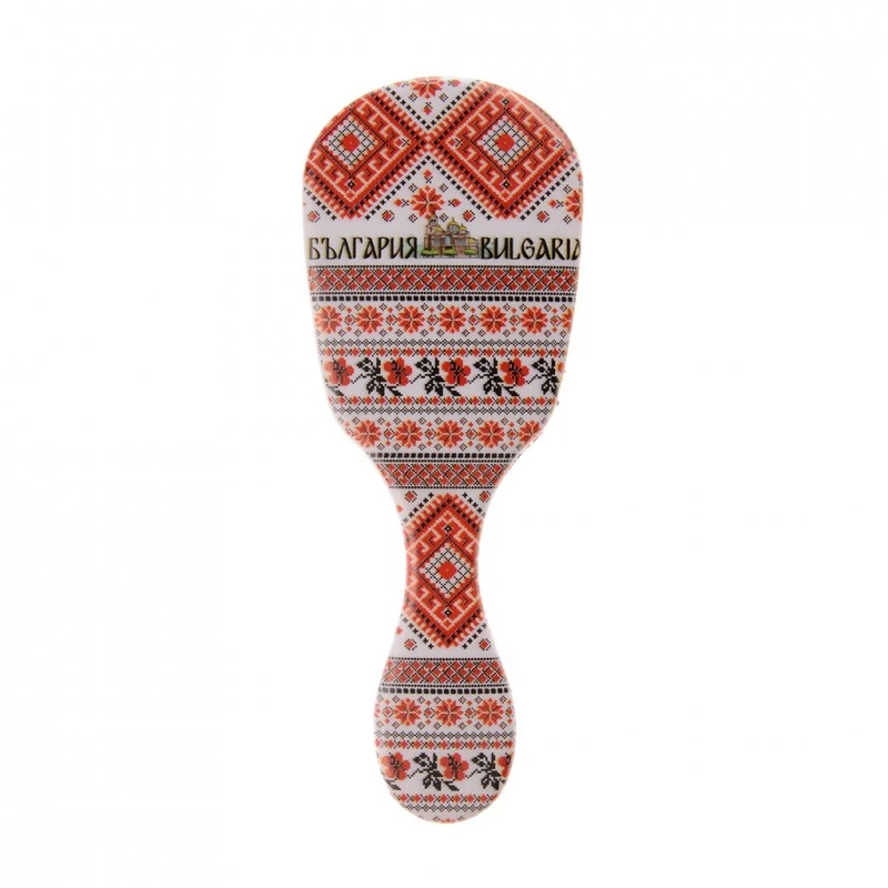 Четка за коса, Български шевици, Пластмасова, 14х6 см